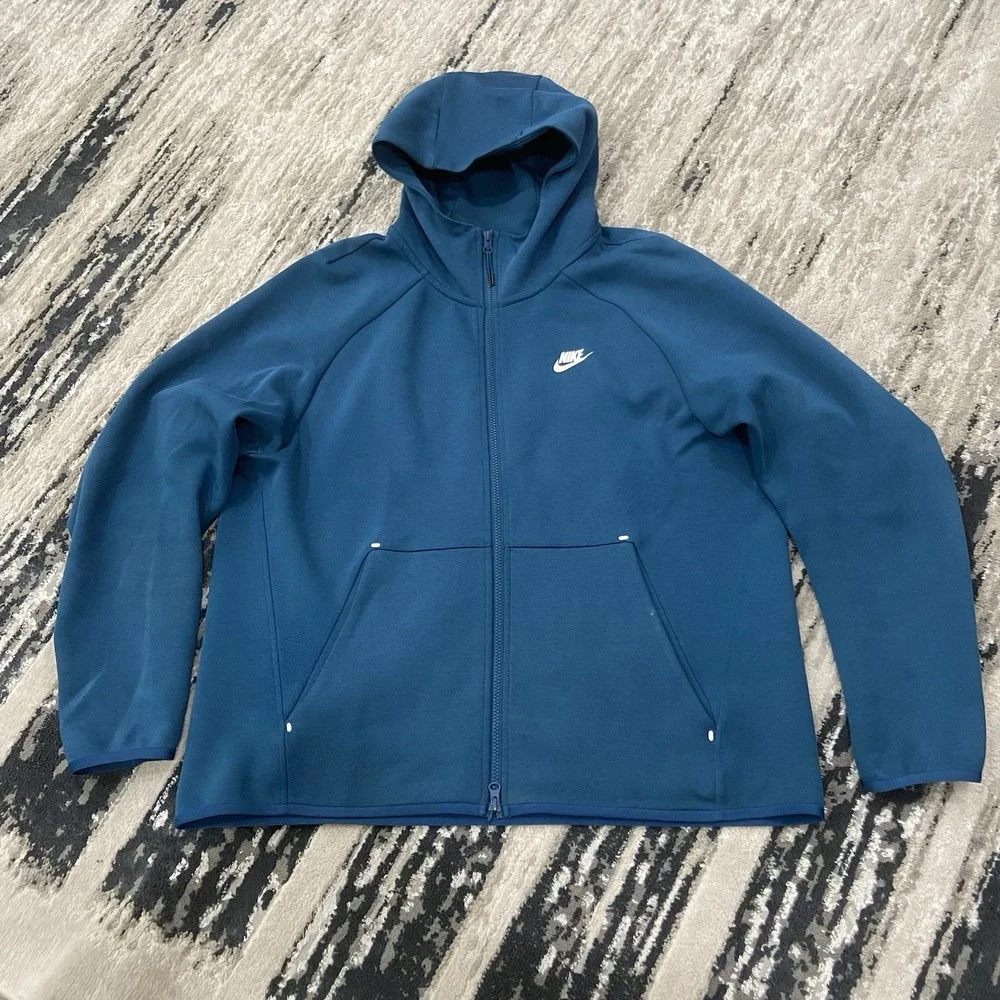 Nike Tech Fleece Full Zip Hoodie‎ Rare Old Season Blue 928483-474 Mens Size XL